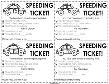 speeding ticket  amber  educator teachers pay teachers