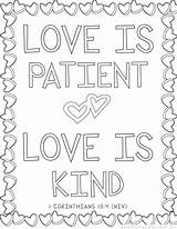 Coloring Bible Pages Verse Kids Verses Patient Printable Christian Kind 13 Adults Year Sunday School Valentines Old Color Corinthians Drawing sketch template