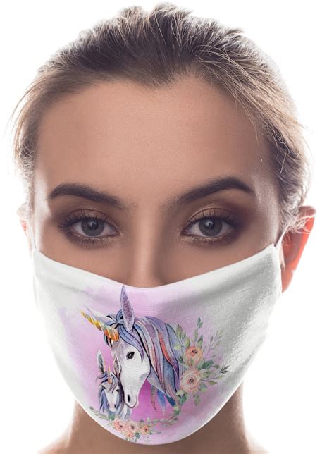 magical unicorn face mask  filter pocket face mask etsy