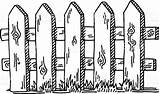 Fence Picket Drawing Clipart Country Clip Getdrawings Wood Drawings sketch template
