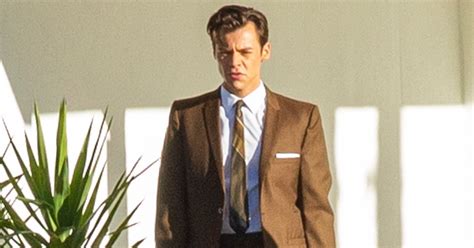 See Harry Styles S Suits On The Set Of Don T Worry Darling Popsugar