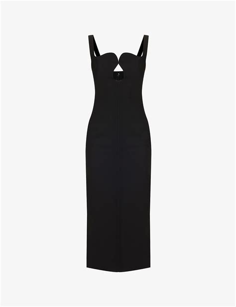 Camilla And Marc Brixton Cut Out Stretch Woven Midi Dress In Black Lyst Uk