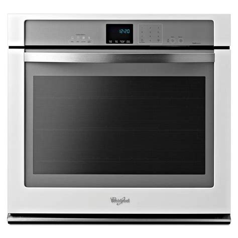 whirlpool gold   single electric wall oven  cleaning  convection  white ice
