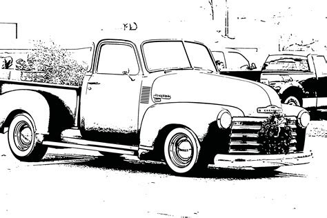 trucks coloring american pick  truck sketch coloring page