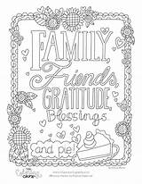 Gratitude Blessings sketch template