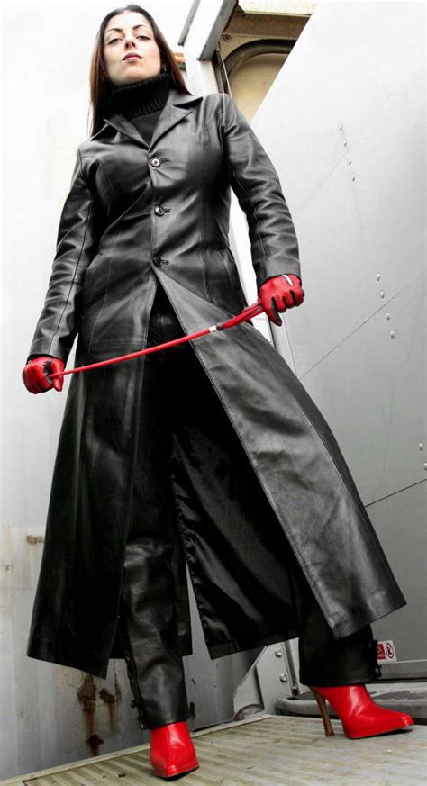Long Leather Coat Mistresses Photo