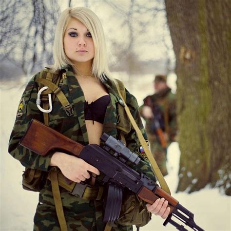 Russian Female Soldier Supermodel Probably Image
