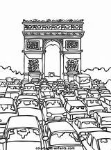 Paris Arc Triomphe Coloring Colouring Book Search Google Party Du Et Le French Tour Enfants sketch template