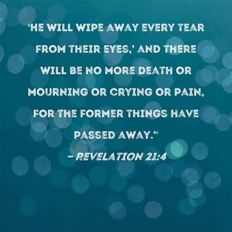 revelation    wipe   tear   eyes