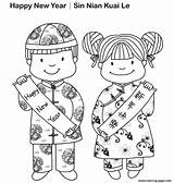 Coloring Chinese Year Nian Pages Kuai Le Printable Sin Info Kids Colouring Print Color sketch template