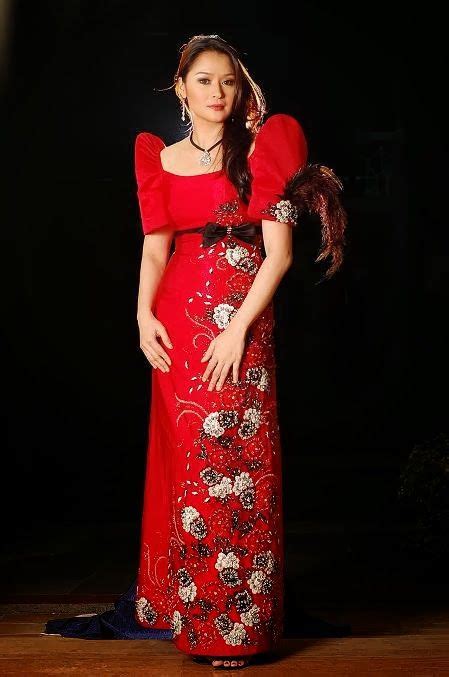 red terno filipiniana dress traditional outfits