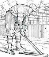 Coloring Pages Batter Baseball Getcolorings Softball sketch template