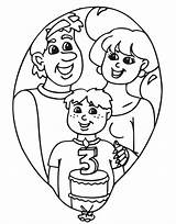 Coloring Pages Year Birthday Boy Olds Mom 3rd Old Dad Printable Clipart Drawing Cake Kids Color Three Happy His Library sketch template