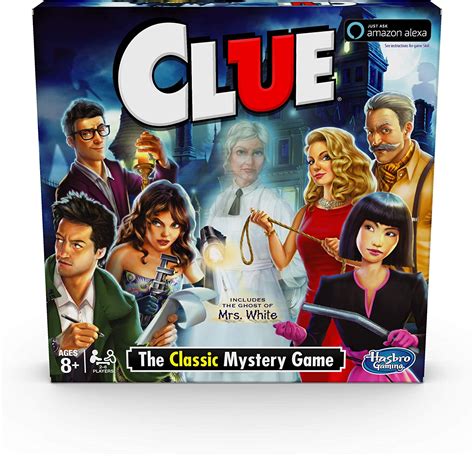 Clue Game Incudes The Ghost Of Mrs White Compatible With Alexa