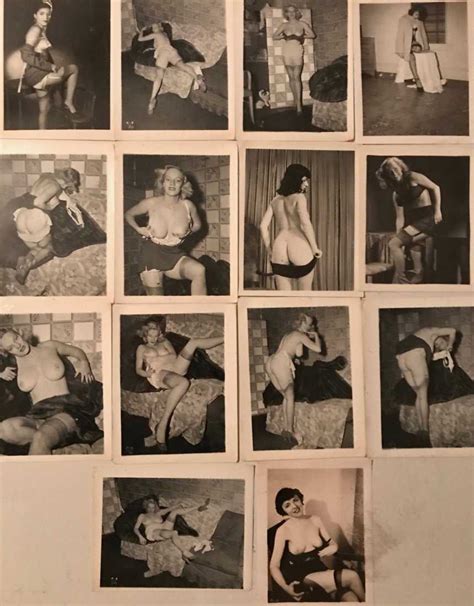 Collection Of 14 Erotic Female Photographs 1950 S