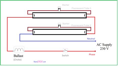 fluorescent light wiring diagram  ballast wiring diagram  structur