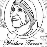 Teresa Mother Coloring Drawing Pages Clipart Surfnetkids Printable Saint Women History Month National Calcutta Dessin Kids Drexel Katharine Drawings Adult sketch template