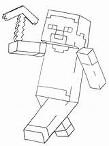 Minecraft Coloring Pages Golem Iron Printable Getcolorings Steve sketch template