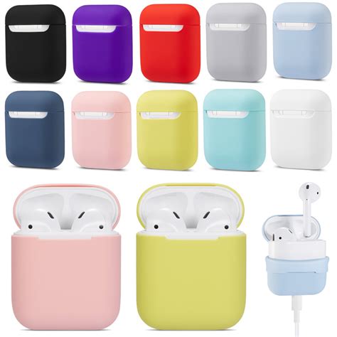 2pcs Airpods Silicone Case Cover Protective Skin For Apple Airpod