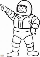 Astronaut Coloring Pages Space Spaceman Drawing Helmet Cartoon Astronauts Printable Kids Getdrawings Clipartmag Suit sketch template