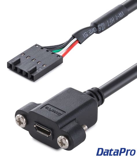 panel mount usb  micro    pin header cable datapro