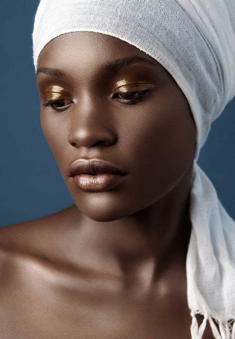 beautiful skin   highlighted  gold dark skin makeup