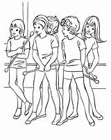 Coloring Pages Girl Girls Tween Teen Colouring Sheets Friends Class Kids Tweens Group People Printable Dance Groups Teenage Ballet Young sketch template