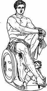 Ares Coloring Vector Greek Clipart Statue Drawing God Mythology Mars Clip Sculpture Illustration Vectors Large Designlooter Poseidon Gods Drawings Svg sketch template