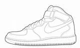 Air Yeezy Coloringhome Af1 Trainers sketch template