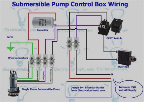 original single phase submersible motor starter wiring diagram amazing  single phase