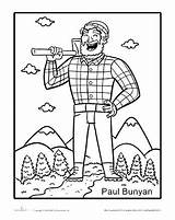 Coloring Bunyan Paul Pages Lumberjack Printable Getcolorings sketch template