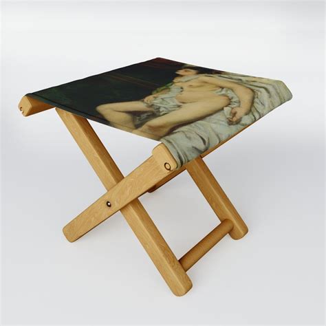 Gustave Courbet Sleeping Nude Folding Stool By Alexandra Arts Society6