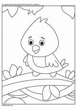Coloring Bird Pages Kidloland Worksheets Printable sketch template
