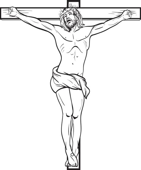 jesus crucified   cross printable coloring page  kids supplyme
