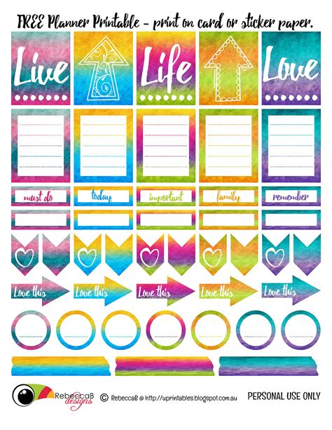 rebeccab designs  printable planner stickers