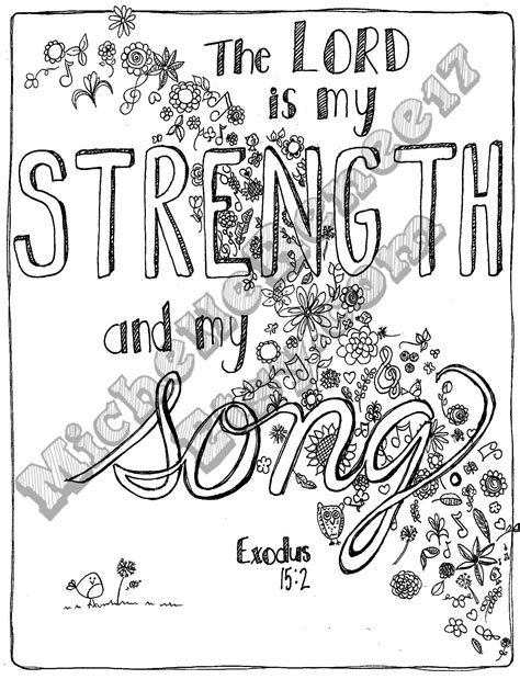 bible verse coloring page exodus  digital instant etsy