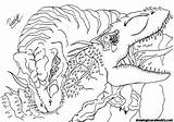 Rex Indominus Jurassic Tyrannosaurus Releitura Getdrawings sketch template