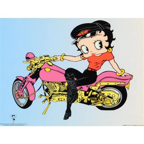Betty Boop On Motorcycle Limited Edition 15 X 13 Custom