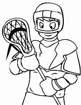 Lacrosse Coloring Sports Playing Lacross Boy Pages Printable Kids Categories Search Template Coloringonly sketch template