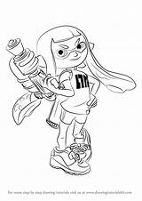Splatoon Inkling Draw Drawing Step Boy Female Coloring Pages Drawings Tutorials Book Learn Color Tutorial Inklings Template Sketch Visit Do sketch template