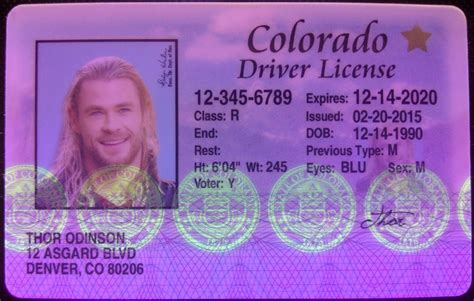 colorado  drivers license id viking