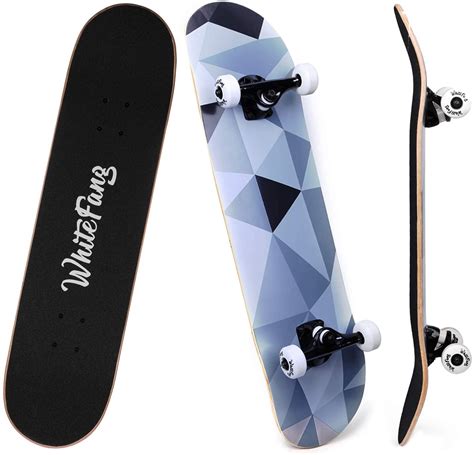 whitefang skateboards  beginners complete skateboard