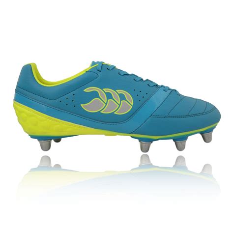 canterbury phoenix club  mens yellow blue studs rugby boots sports shoes