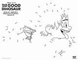Dinosaur Good Coloring Dots Connect Spot Sheets Printable Disney Kids Activities Pages Activity Fun Dot Printables Movie Coloriage Thanksgiving Gooddino sketch template