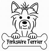 Yorkie Terrier Terriers Yorkies sketch template