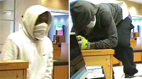 bank robbery suspects ditch bag of cash after dye pack explodes