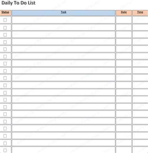 daily   list template list template   list templates daily