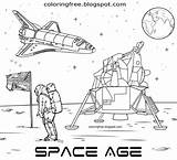 Coloring Moon Pages Astronaut Space Kids Nasa Color Printable Lunar Landing Drawing American Cartoon Man Car Spaceship Gravity Wheeled Automobile sketch template