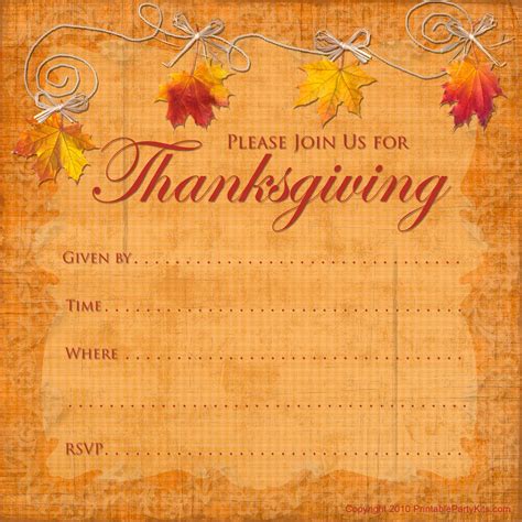 printable thanksgiving invitations thanksgiving invitation template