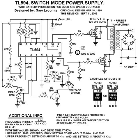 tl  dc switch mode power supply circuit diagram circuitsan youtube